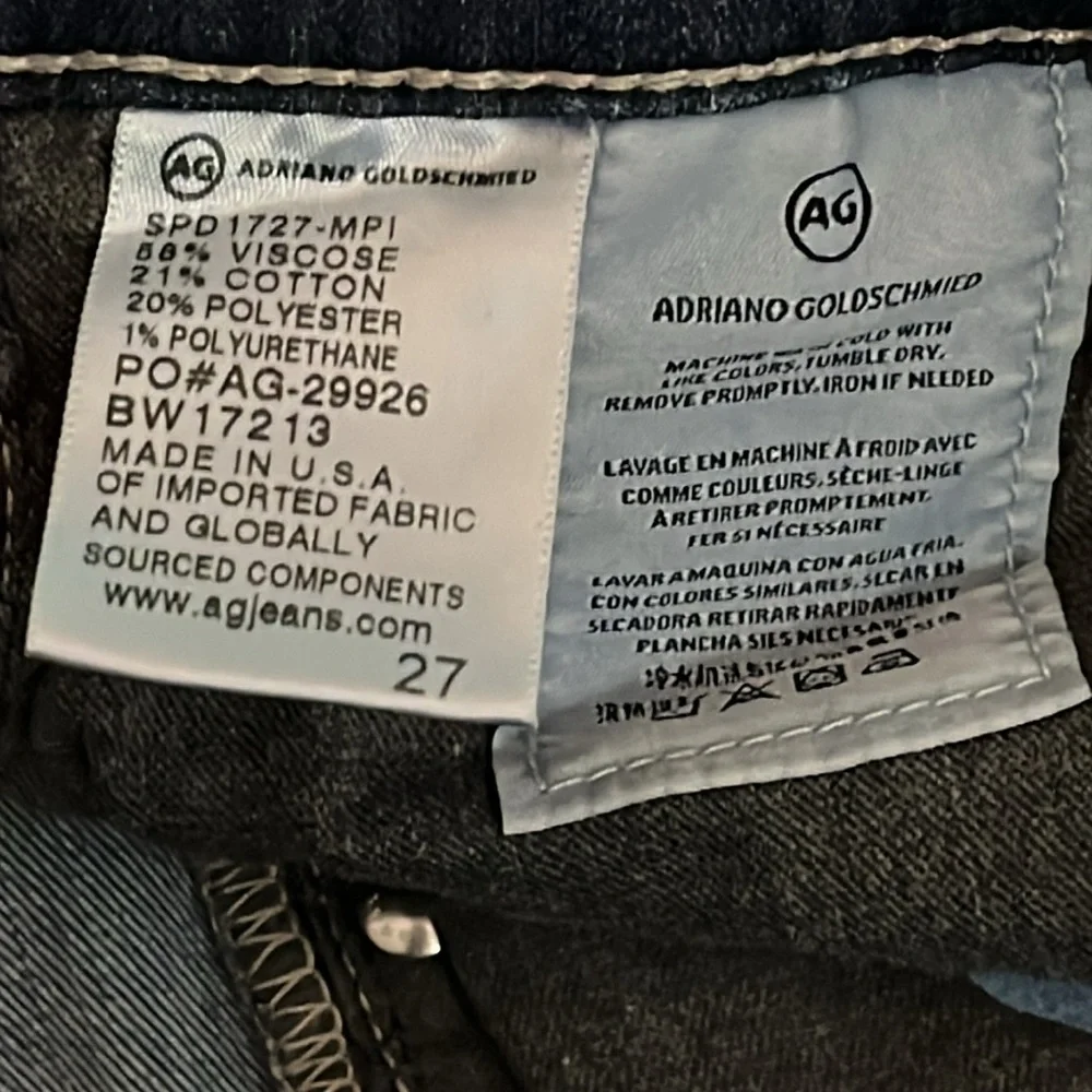 AG Adriano Goldschmied dark wash The Stevie Capri - Picture 7 of 9